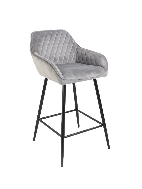 Sinim-Velvet Barstool  with diamond suture