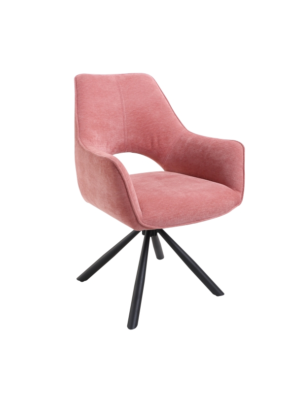 Santiago-Pink Dining chair with linen fabric