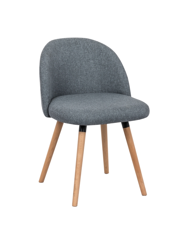 Milos- grey dining chair with linen fabric