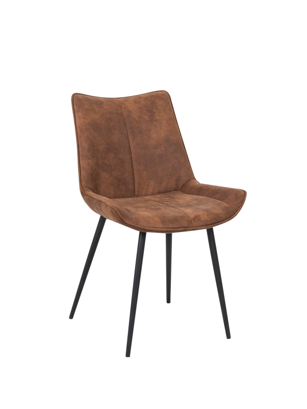 Mona-Tan dining chair with lesther fabric