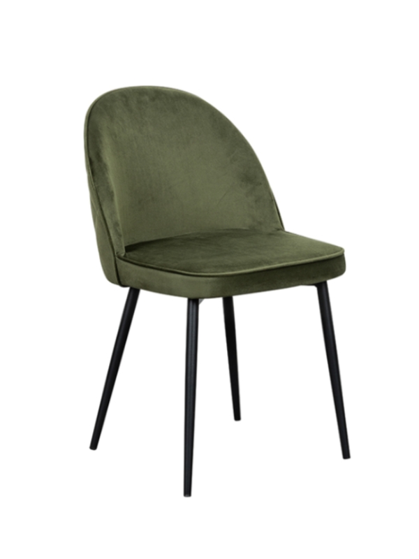 Arun-Green dining chair with velvet fabric