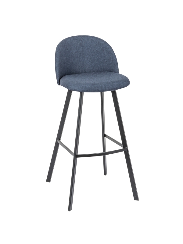 Milos Bar-Antraciet barstool with linen fabric