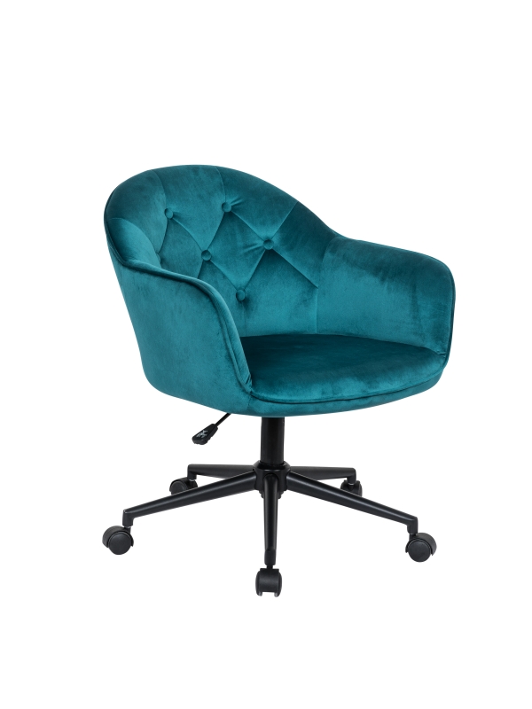 Chaler-Green office chair with velvet fabric