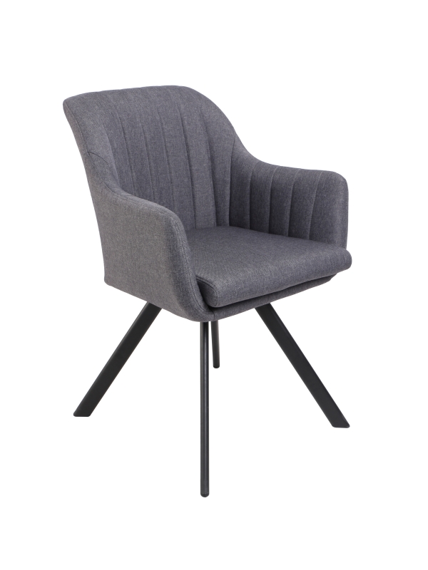 Mars-Dark Grey Dining chair with linen cover