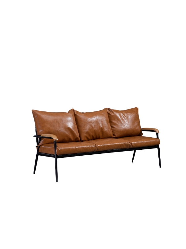 Roach C-Brown Sofa with PU fabric  