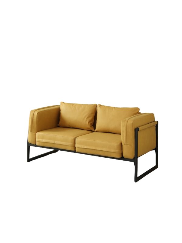 WestleyB-Yellow Sofa with PU fabric